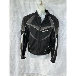 VTG Motorcycle Biker Men’s Medium Jacket Black Fully Padded Mesh Fieldsheer